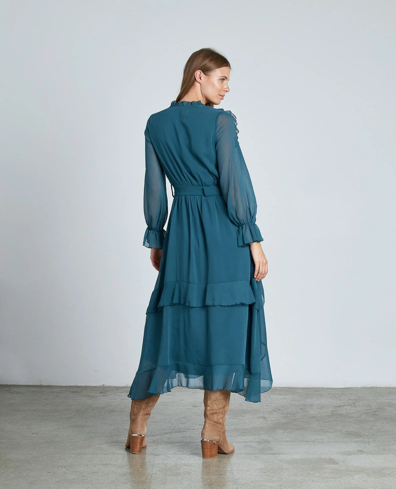 VESTIDO VOLANTES CINTURÓN - Image 7