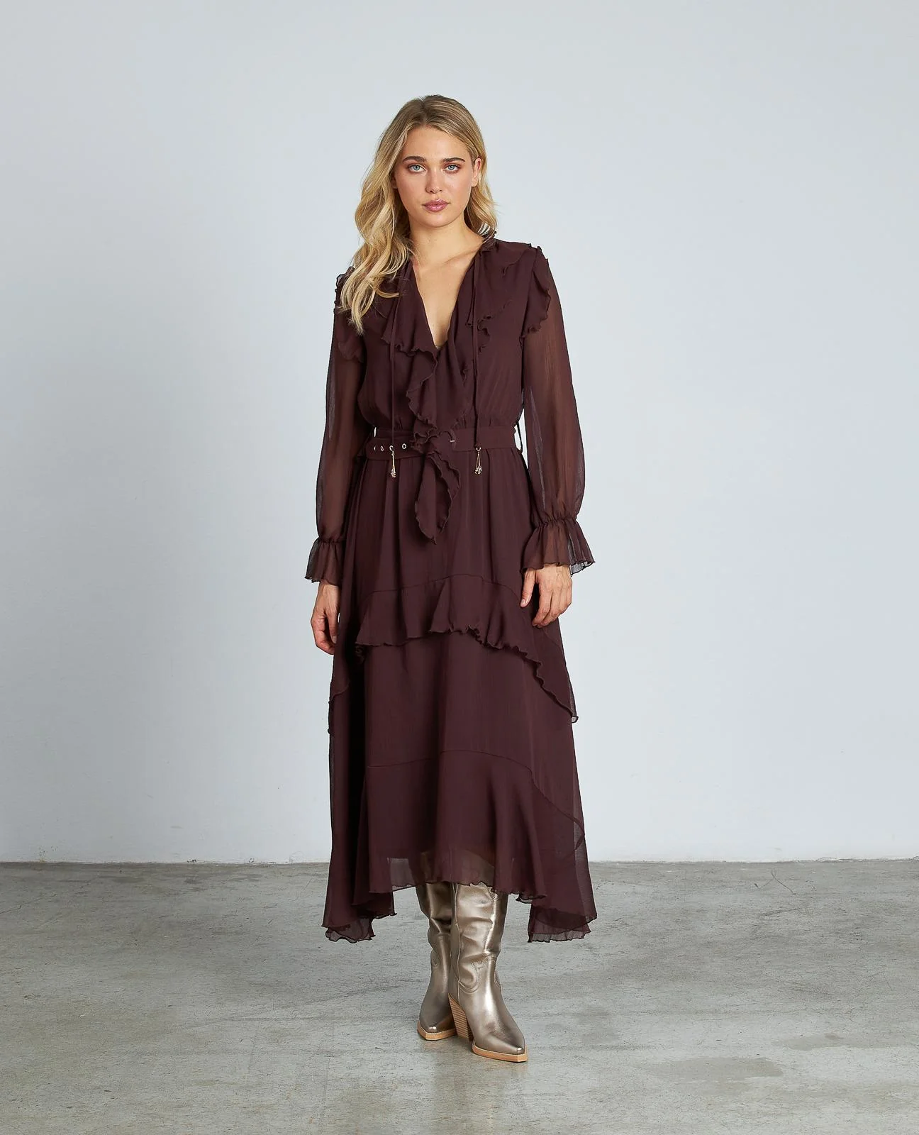 VESTIDO VOLANTES CINTURÓN - Image 2