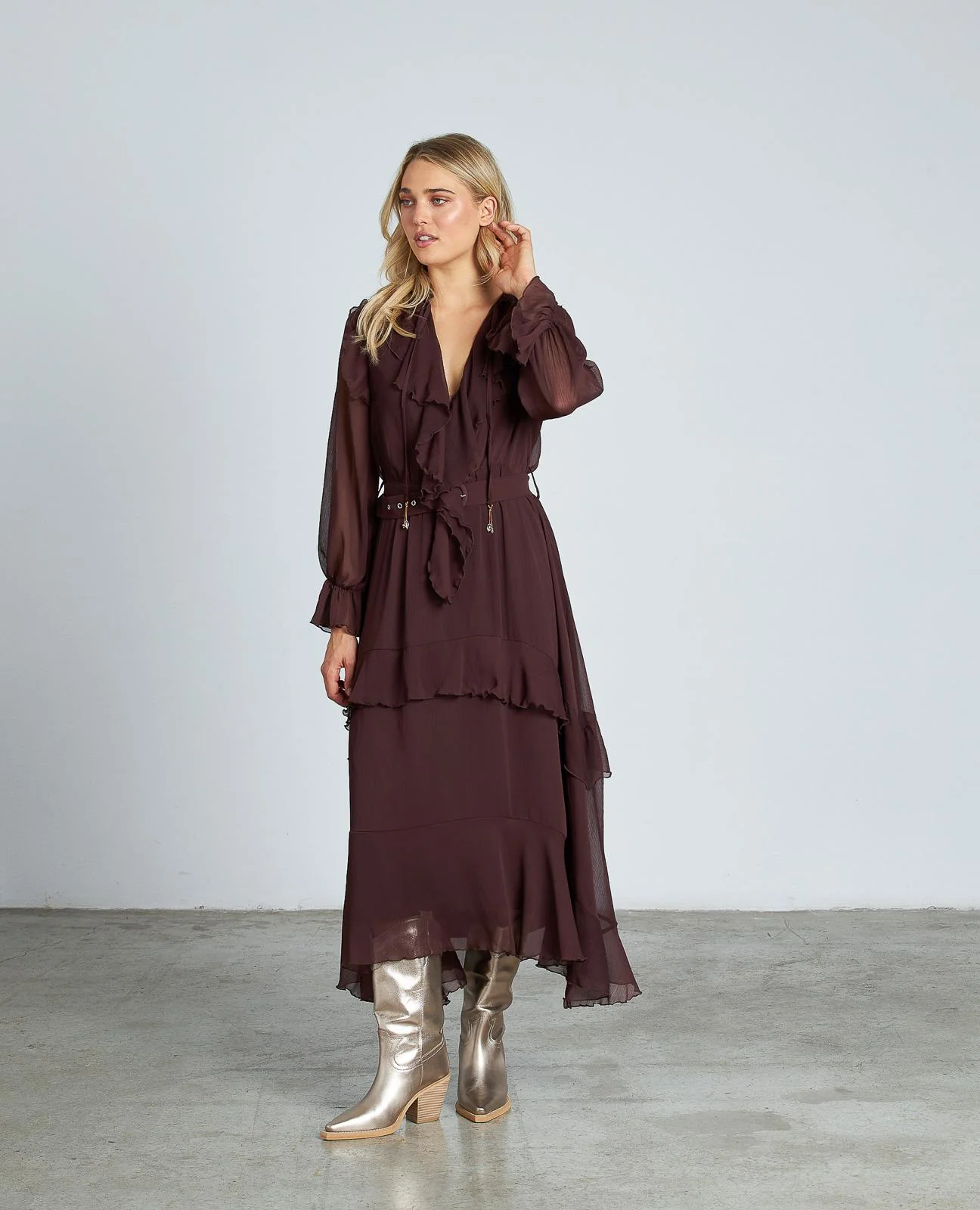 VESTIDO VOLANTES CINTURÓN - Image 4