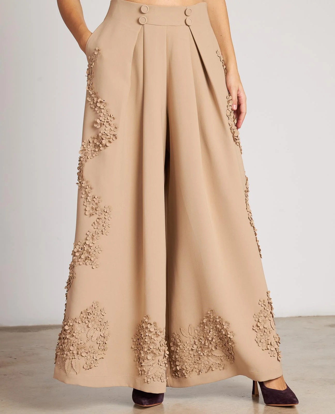 WIDE LEG BORDADO FLORES - Image 2